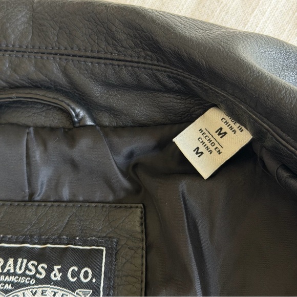 Levi’s Black Faux Leather Moto Biker Jacket — Women’s Medium - Picture 7 of 13